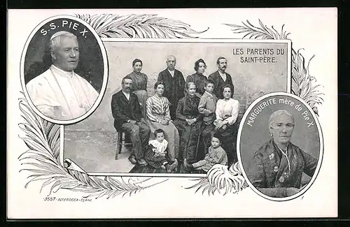 AK Papst Pius X., Les Parents du Saint-Pere, Marguerite mere de Pie X