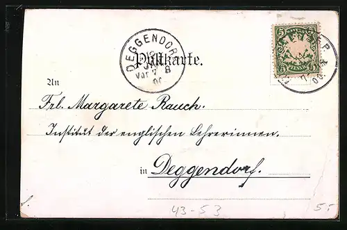 Künstler-AK Münchener Schäfflertanz 1900, Offizielle Ausgabe des Tänzer-Comites