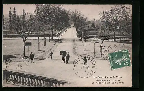 AK Le Bugue, La Place et l`Avenue du Pont