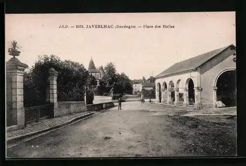 AK Javerlhac, Place des Halles