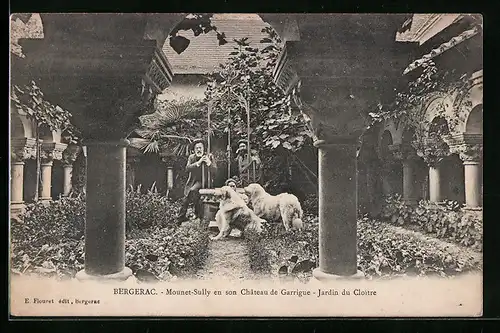 AK Bergerac, Mounet-Sully en son Château de Garrigue - Jardin du Cloitre