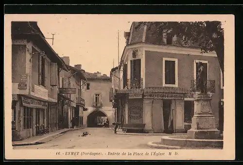 AK Eymet, Entrée de la Place de l`Église