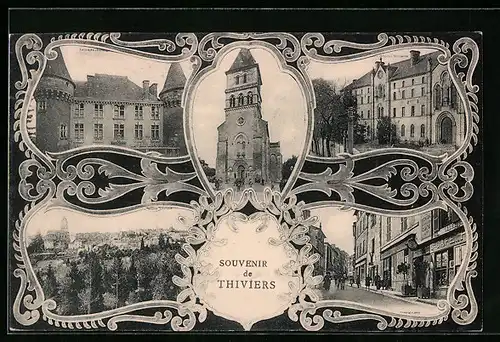 AK Thiviers, Eglise, Hôpital Militaire, Rue du Général-Lamy