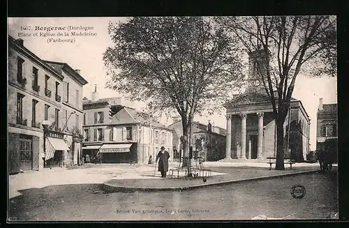 AK Bergerac, Place et Eglise de la Madeleine (Faubourg)