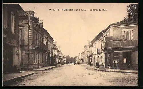 AK Monpont-sur-l`Isle, La Grande Rue