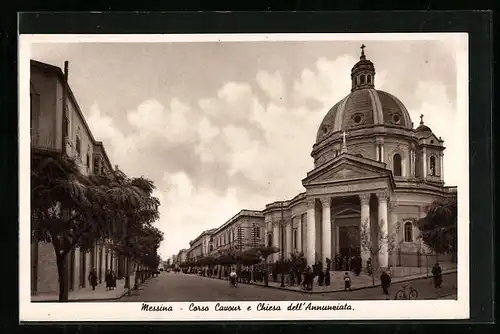 AK Messina, Corso Cavour e Chiesa dell`Annunziata