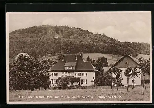 AK Schweigmatt /Bad. Schwarzwald, Gasthaus Pension Alpenblick