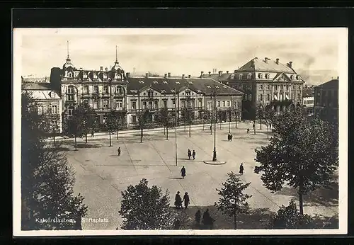 AK Kaiserslautern, Stiftsplatz aus der Vogelschau