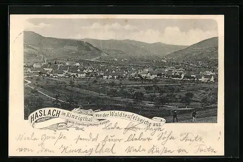 AK Haslach im Kinzigthal, Blick von der Waldteufelseiche aus