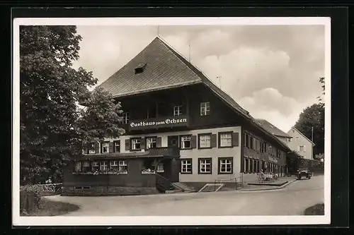 AK Saig im bad. Schwarzwald, Gasthof und Pension zum Ochsen