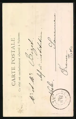 AK Tunis, Reiter in einer Gasse