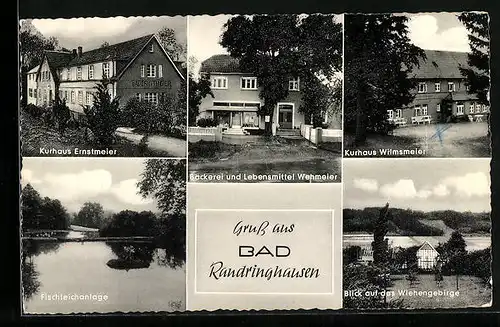 AK Bad Randringhausen, Kurhaus Ernstmeier, Bäckerei und Lebensmittel Wehmeier