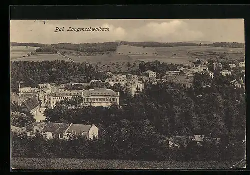 AK Bad Langenschwalbach, Teilansicht aus der Vogelschau