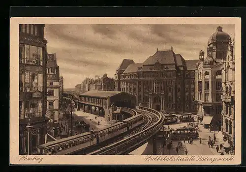 AK Hamburg, Hochbahnhaltestelle Rödingsmarkt