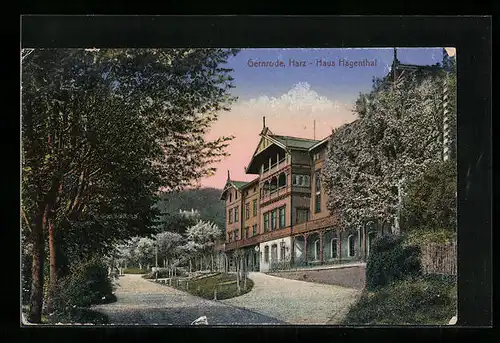 AK Gernrode /Harz, Haus Hagenthal