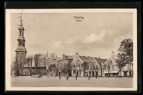 AK Tönning, Markt mit Kirche