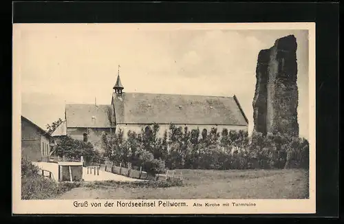 AK Pellworm, Alte Kirche mit Turmruine