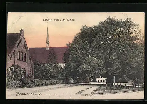AK Bordesholm, Kirche und alte Linde