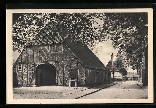 AK Bordesholm, Blick auf Scheune