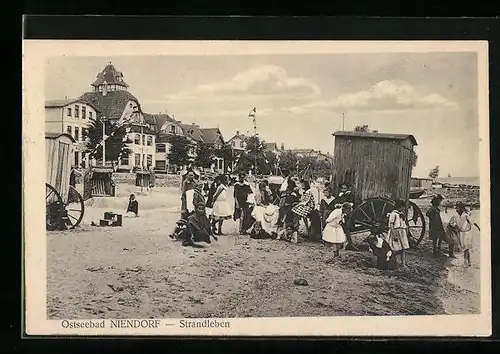 AK Niendorf, Strandpartie mit Gästen