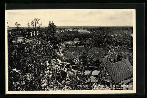 AK Segeberg, Blick vom Kalkberg auf die Ortschaft, Kurhaus im Hintergrund