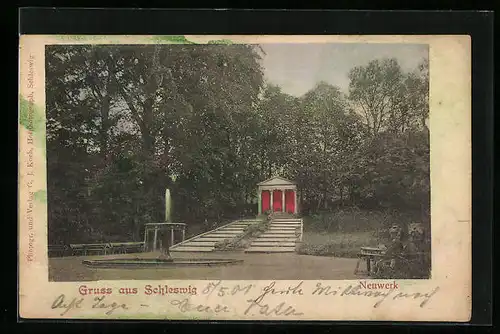 AK Schleswig, Neuwerk mit Springbrunnen