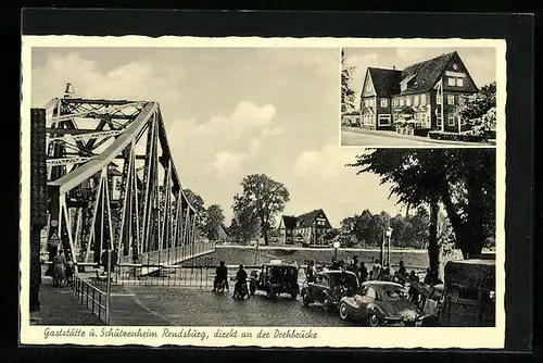 AK Rendsburg, Gaststätte u. Schützenheim an der Drehbrücke