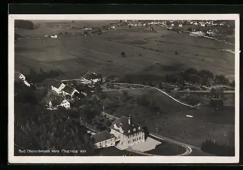 AK Bad Dietenbronn, Ortspartie, Fliegeraufnahme