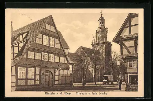 AK Rinteln a. d. Weser, Museum und lutherische Kirche