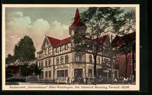 AK Ober-Ricklingen, Restaurant Vereinshaus, Inh. Heinrich Mensing