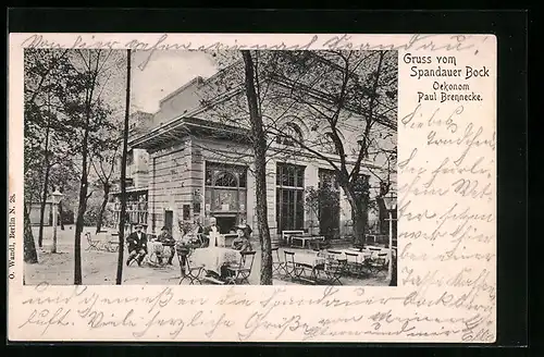 AK Berlin-Charlottenburg, Gasthaus Spandauer Bock, Oekonom Paul Brennecke