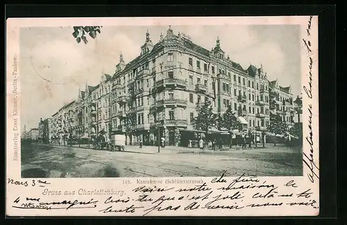 AK Berlin-Charlottenburg, Strassenpartie Kantstrasse-Schlüterstrasse