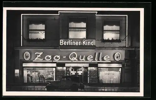 AK Berlin-Charlottenburg, Gasthaus Zoo-Quelle, Bes. Willy Seidlitz