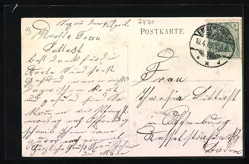 AK Sexau, Blick auf das Pfarrhaus