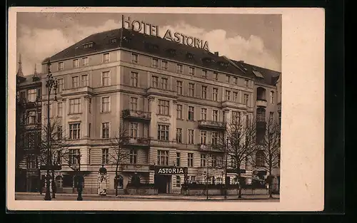 AK Berlin-Charlottenburg, Hotel Astoria am Bahnhof Zoo, Hardenbergstrasse 15