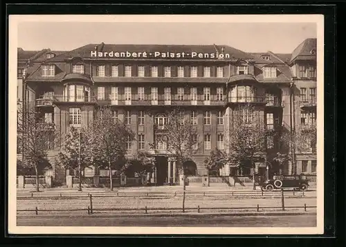 AK Berlin-Charlottenburg, Hardenberg-Palast-Pension in der Hardenbergstrasse 2