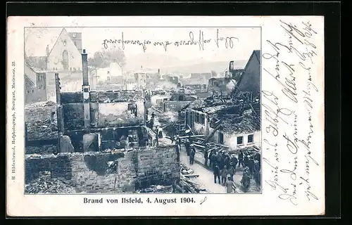 AK Ilsfeld, Brandkatastrophe 1904, Einwohner in der niedergebrannten Stadt
