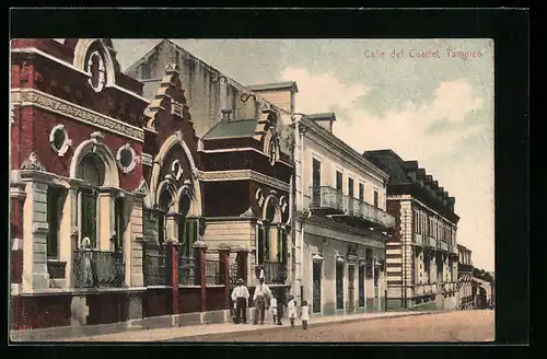 AK Tampico, Calle del Cuartel, Motiv aus der Strasse