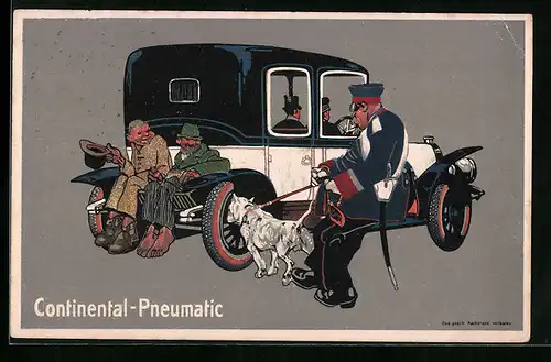 AK Reklame für Continental-Pneumatic Autoreifen