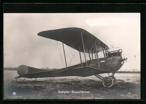 Foto-AK Sanke Nr. 260: Rumpler-Doppeldecker