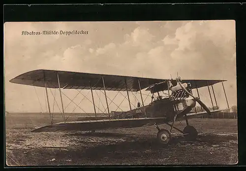 Foto-AK Sanke: Albatros-Militär-Doppeldecker