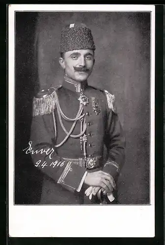 AK Portrait Enver Pascha in Uniform, Kriegsminister der Türkei