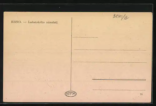 AK Brno, Lazanskeho namesti, Strassenbahn