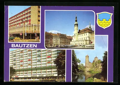 AK Bautzen, HO-Café Lubin, Markt und Rathaus, Haus der Mode