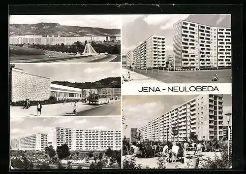 AK Jena-Neulobeda, Ansichten mit Hochhäusern