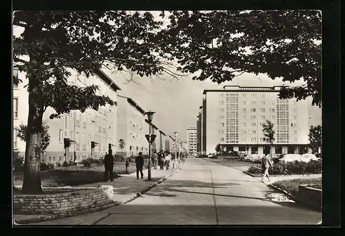 AK Hoyerswerda-Neustadt, Ansicht der Bert-Brecht-Strasse