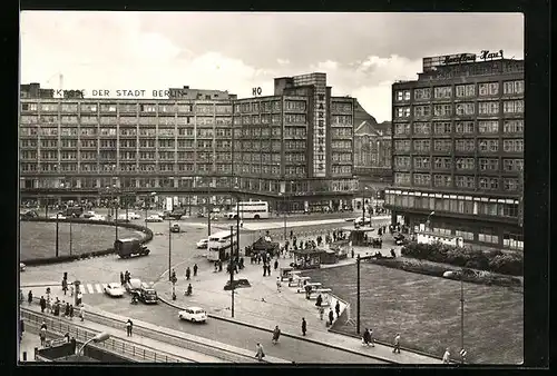 AK Berlin, Alexanderplatz mit HO-Warenhaus