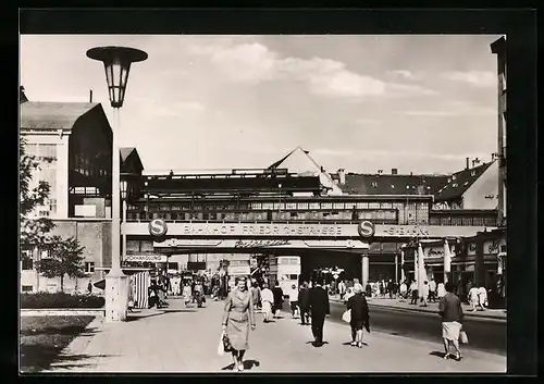 AK Berlin, Bahnhof Friedrichstrasse, Doppeldeck-Omnibus