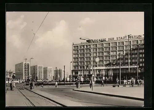 AK Berlin, Alexanderplatz mit Hochhäusern