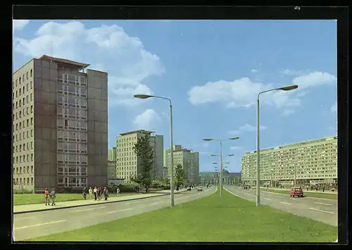 AK Dresden, Neubauten an der Leningrader Strasse